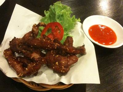 หมูแดดเดียว ที่ ร้านอาหาร บ้านส้มตำ ซอยศรีเวียง
