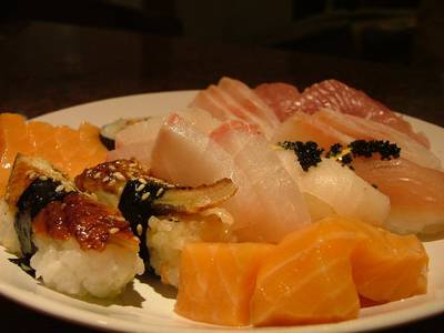 ปลาดิบต่างๆ ที่ ร้านอาหาร Zen Buffet CentralWorld