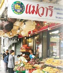 หน้าร้าน ที่ ร้านอาหาร ข้าวเหนียวแม่วารี