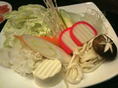 ผัก ที่ ร้านอาหาร Shabu Sen