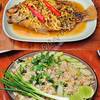 ปลาทับทิมทอด3รส + ข้าวผัดปลาเค็ม ที่ ร้านอาหาร พรานเบ็ด