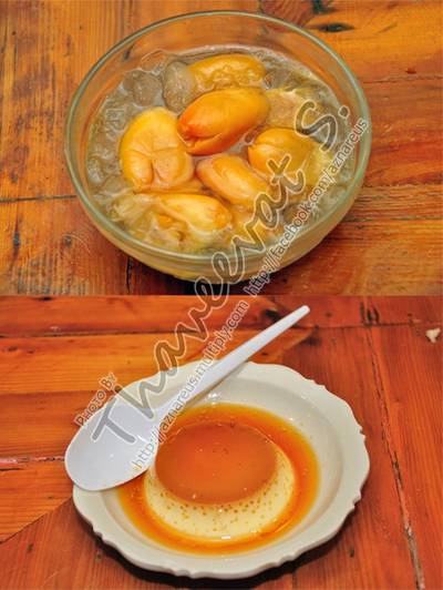 ขนมหวานHome Madeครับ สละลอยเก้ว + Custard ที่ ร้านอาหาร พรานเบ็ด