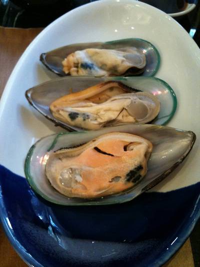 หอยแมลงภู่นิวซีแลนด์ ตัวหญ่ายๆ ที่ ร้านอาหาร MK Gold ศาลาแดง
