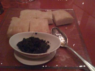Focaccia with Black Olive Paste ที่ ร้านอาหาร Déjà Vu