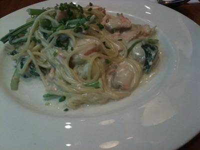 สปาเกตตี้ของร้านค่ะ ที่ ร้านอาหาร Jin Emon มาบุญครอง