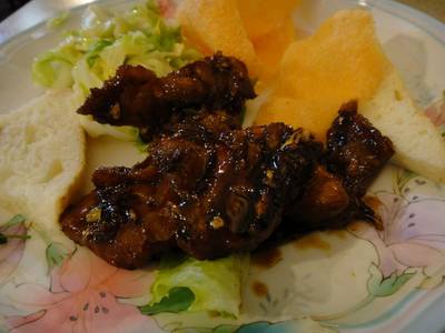 สเต็กไก่เหล้าแดง ที่ ร้านอาหาร สอาดโภชนา