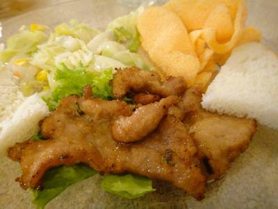 สเต็กหมู ที่ ร้านอาหาร สอาดโภชนา