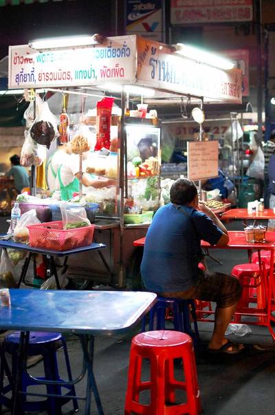 ร้่านรถเข็นมีวัตถุดิบสดใหม่ ห้อยเต็มไปหมด ผ่านไปไม่กี่ชั่วโมง แทบไม่เหลือเลยค่ะ ที่ ร้านอาหาร ร้านกระทะดัง