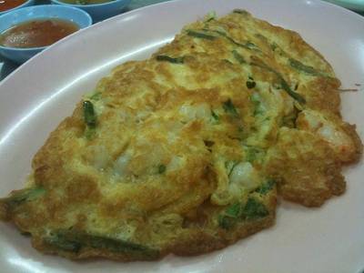 ไข่เจียวกุ้ง ที่ ร้านอาหาร ข้าวต้มบวร