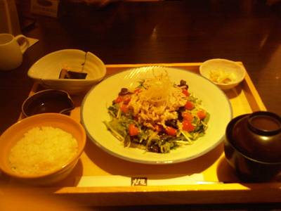 สลัดหมูชาบูซอสเนงิ (เซทนี้ 230 บาทค่ะ) สำหรับคนรักสุขภาพ ที่ ร้านอาหาร Ootoya ฟิวเจอร์ปารค์ รังสิต