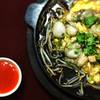 ออส่วนกับซอสพริกสูตรเฉพาะของร้านตั้งจั้วหลี ที่ ร้านอาหาร ตั้งจั้วหลี (เล่ายี่)