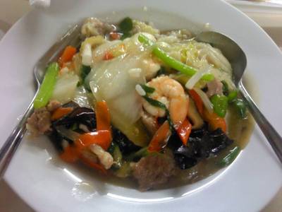 ข้าวราดหน้ากุ้ง ที่ ร้านอาหาร Grand Ramen