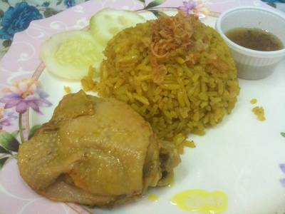 ข้าวหมกไก่ ที่ ร้านอาหาร โรตี มะตะบะ
