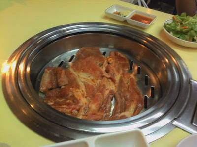 หมูชิ้นใหญ่ๆ ที่ ร้านอาหาร Han Kook Kwan