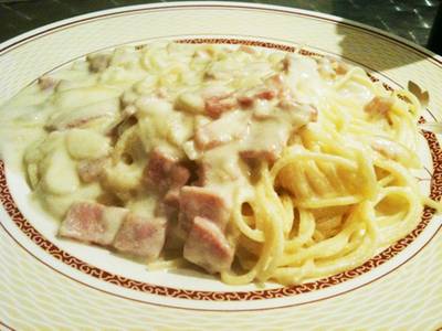 Spaghetti Cabonara ที่ ร้านอาหาร Fuji Coffee Shop