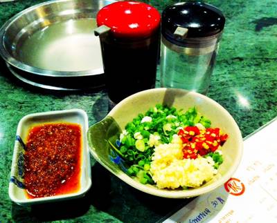  OK Shabu ถ้วยน้ำจิ้ม+อุปกรณ์ ที่ ร้านอาหาร OK Shabu Shabu