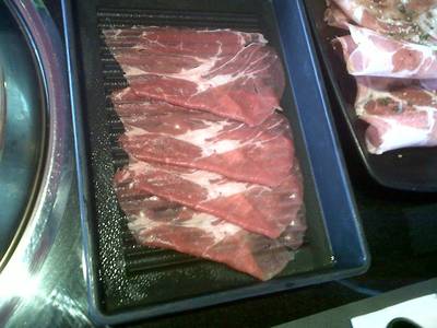 เนื้อแกะสไลด์ ที่ ร้านอาหาร Nobu Shabu & Grill CDC