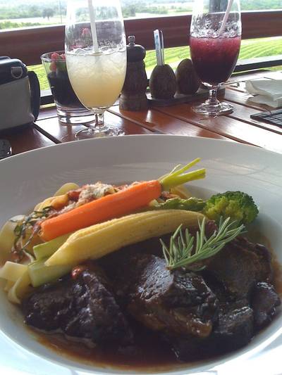 Beef Cheek ที่ ร้านอาหาร Hua-Hin Hills Vineyard