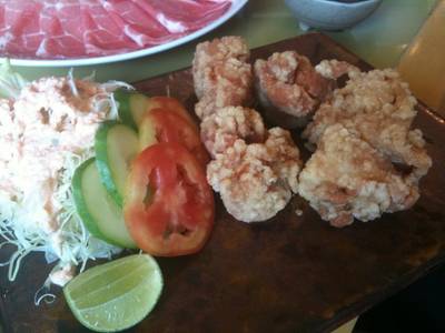 ไก่คาราเกะ ที่ ร้านอาหาร Akiyoshi พระโขนง