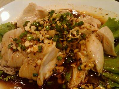 ไก่แช่เหล้าแบบเผ็ด ที่ ร้านอาหาร Top Menu (ย่าง เส็ง ทั่ง) สุขุมวิท 24