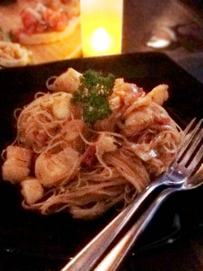สปาเกตตี้ปลาหิมะ ที่ ร้านอาหาร Capri K-Village