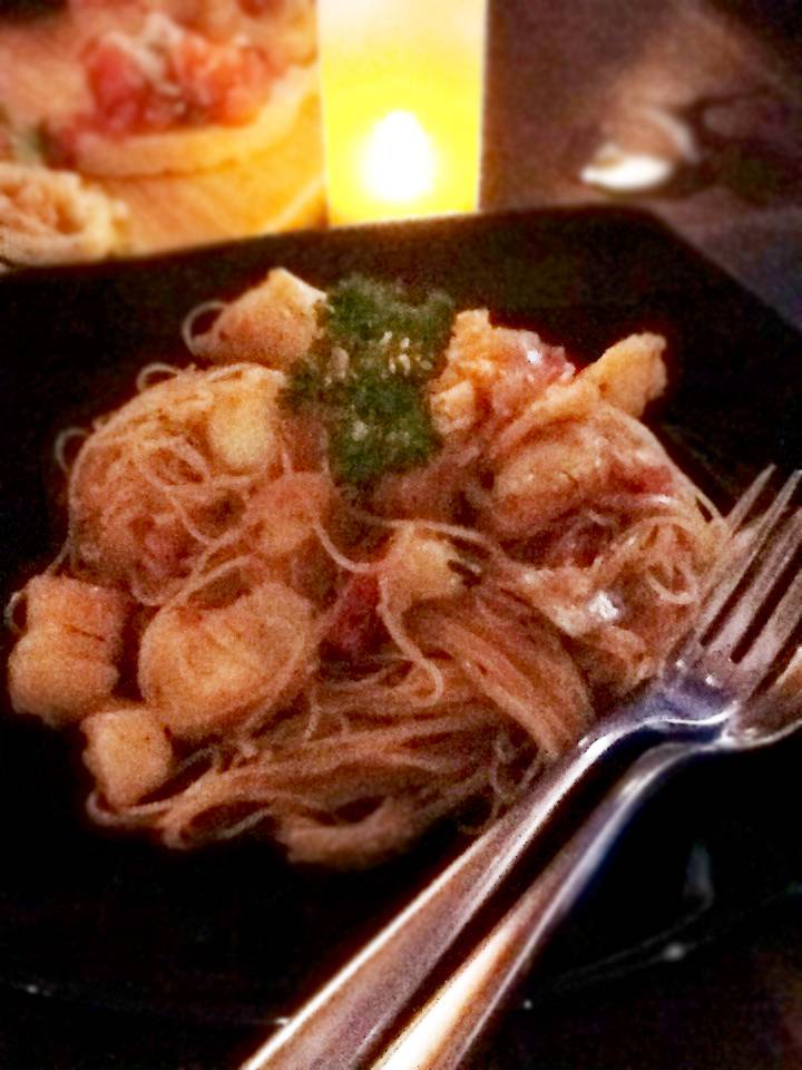 สปาเกตตี้ปลาหิมะ ที่ ร้านอาหาร Capri K-Village