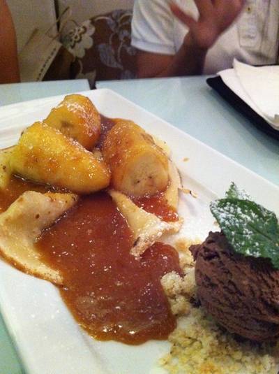  Banana Flambe ที่ ร้านอาหาร Kitchen & More than I can say