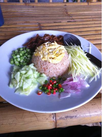 ข้าวคลุกกะปิ ที่ ร้านอาหาร ครัวคุณย่า