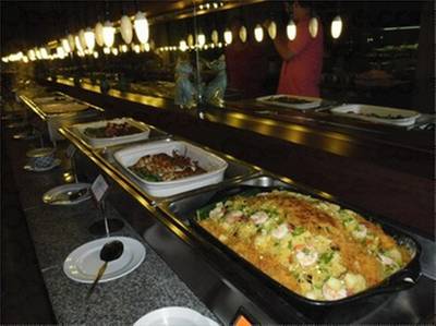 อาหารหลากหลายในไลน์บุฟเฟ่ต์ ที่ ร้านอาหาร บางกอกชฎา