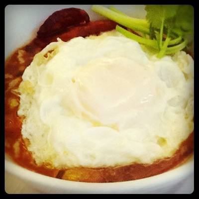 ข้าวหน้าเนื้อไข่ดาว ที่ ร้านอาหาร สีฟ้า ทองหล่อ