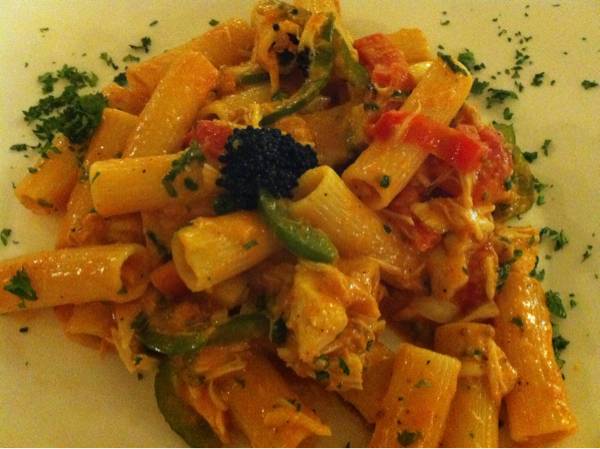 rigatoni in crab sauce ที่ ร้านอาหาร La Villa หัวหิน