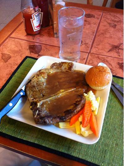 T-Bone steak ที่ ร้านอาหาร Krung Thai Kitchen