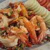 กุ้งผัดชงเจีย ที่ ร้านอาหาร หูฉลามปู่เจ้า