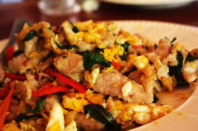 หมูโบราณ ที่ ร้านอาหาร โรงแรมเรือนไทย
