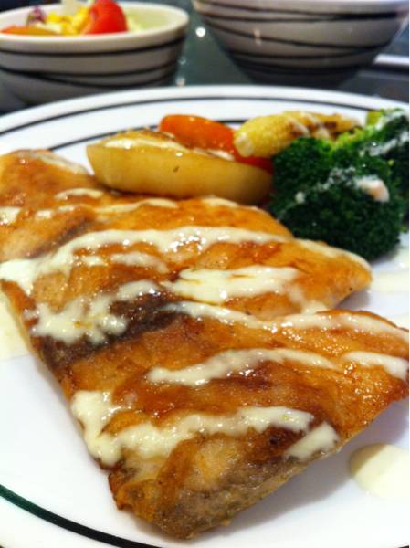 สเต็กปลากระพง ที่ ร้านอาหาร Fuji Restaurant Central Bangna
