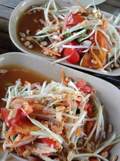 ส้มตำ ที่ ร้านอาหาร บ้าน 108 สวนพร้าว ส้มตำ ที่ ร้านอาหาร บ้าน 108 สวนพร้าว