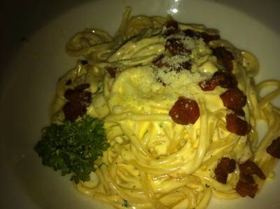 Spaghetti Carbonara ที่ ร้านอาหาร HOBS Bar & Restaurant  Aree Garden