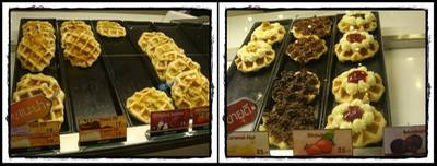 วางโชว์เรียงราย ที่ ร้านอาหาร The Waffle ซีคอนสแควร์