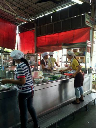 สอาดเสวย ที่ ร้านอาหาร ก๋วยเตี๋ยวลูกชิ้นปลา สอาดเสวย