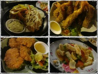 อาหารที่สั่ง 2 ที่ ร้านอาหาร บ้านเมษา