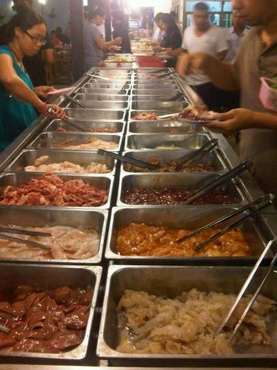รายการเนื้อทั้งหลาย ที่ ร้านอาหาร นานาหมูกะทะ