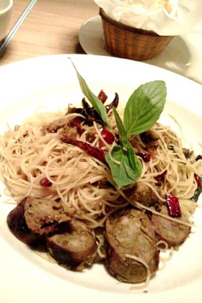 สปาเก็ตตี้ไส้อั่วรสนัว ที่ ร้านอาหาร Cafe & Etcetera By Kloset