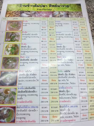 ปลาเก๋าสดชิ้นโต ที่ ร้านอาหาร ข้าวต้มปลา ทิพย์มารวย