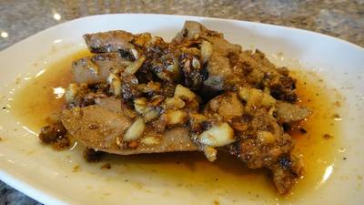 ตับทอดกระเทียมพริกไทย (สูตรฟรัวการ์ฝรั่งเศส) ชอบสุดๆ! ที่ ร้านอาหาร ไก่ทอง (ก๊ำไก๊ ไก่ทอง)