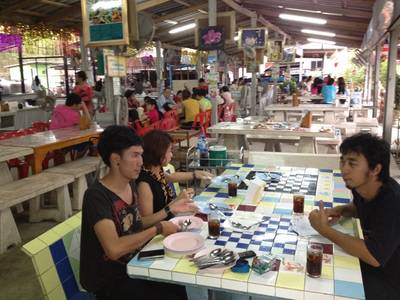 ที่นั่งในร้านครับ ที่ ร้านอาหาร ครัวเจ๊อ่วย