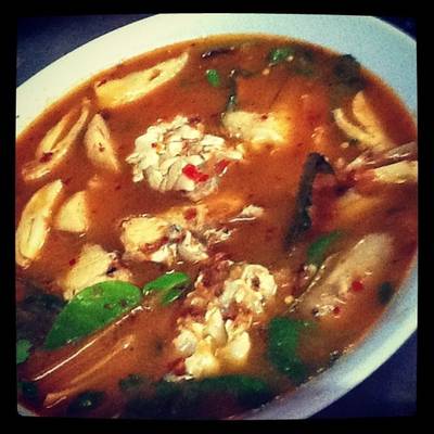 ต้มยำปลากระพงน้ำข้น ที่ ร้านอาหาร ป.โภชนา