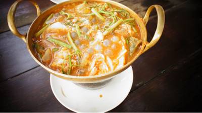 แกงส้มไข่ปลาเรียวเซียว 150บาท ที่ ร้านอาหาร มุมอร่อย ศรีราชา