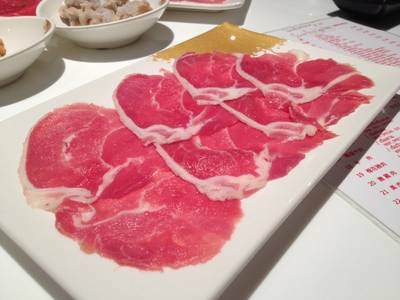 เนื้อแกะ ที่ ร้านอาหาร OK Shabu Shabu