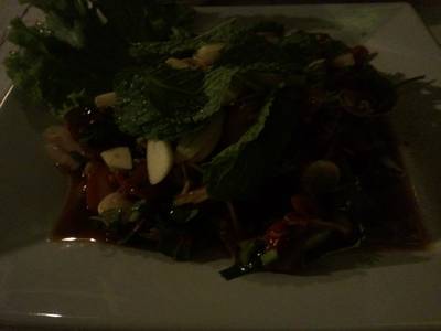 ยำหอยแครง ที่ ร้านอาหาร บ้านท้ายซอย