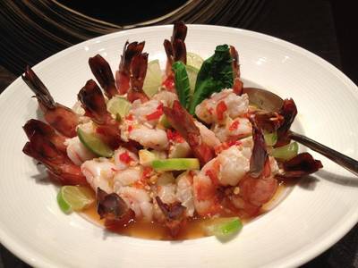 Spicy shrimp salad ที่ ร้านอาหาร Espresso Intercontinental Bangkok